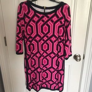 Crown & Ivy pink patterned dress